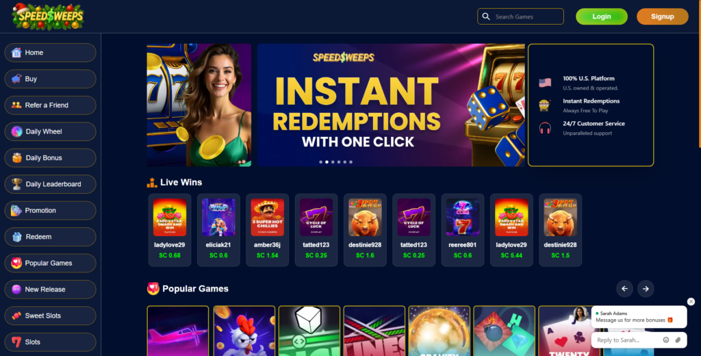  Speed Sweeps Casino — Best Stake.us Alternative for US Crypto Players