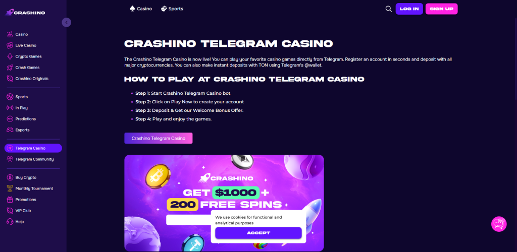 Crashino Telegram Bot